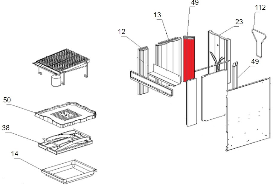 La Nordica America CMO Seitenplatte links hinten C