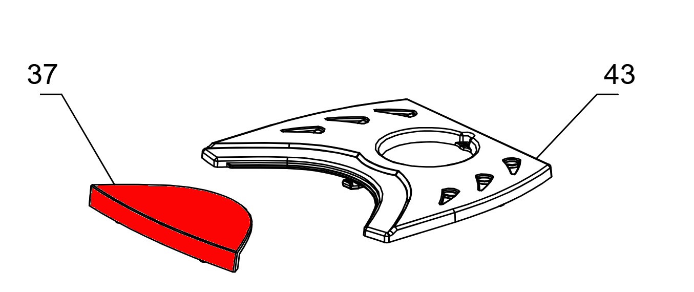 La Nordica Fiammetta Abdeckplatte vorne Pergamena