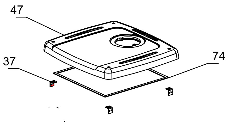 La Nordica Fulvia Forno Abdeckplatte Halterung