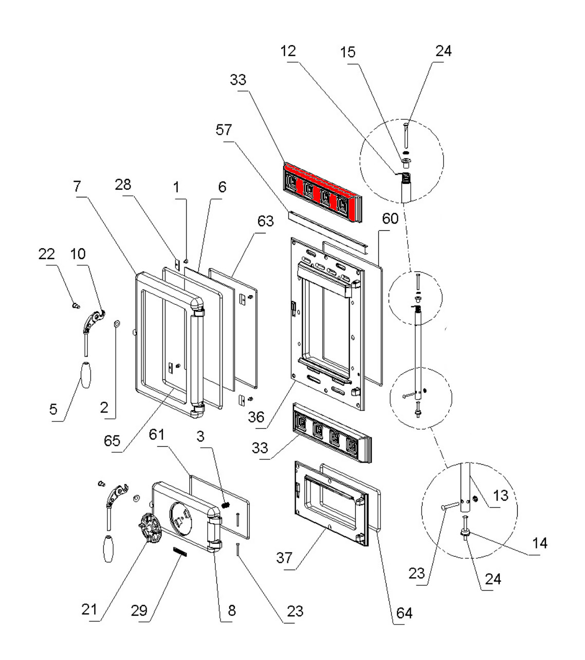La Nordica Gaia Seitenverkleidung vorne oben Pergamena