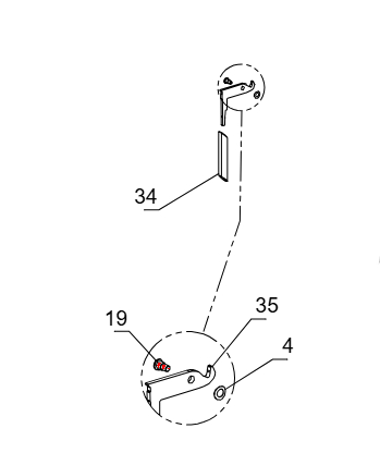 La Nordica TermoRossella Plus EVO D.S.A. 4.0 Feuerraum Türgriff Stift