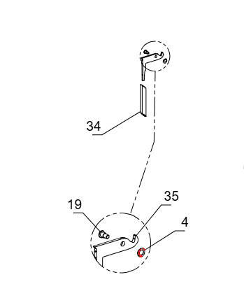 La Nordica TermoRossella Plus EVO D.S.A. 4.0 Feuerraum Türgriff Unterlegscheibe