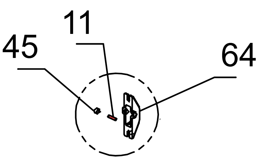 La Nordica TermoRossella Plus Forno D.S.A. Feuerraum Türgriff Stift